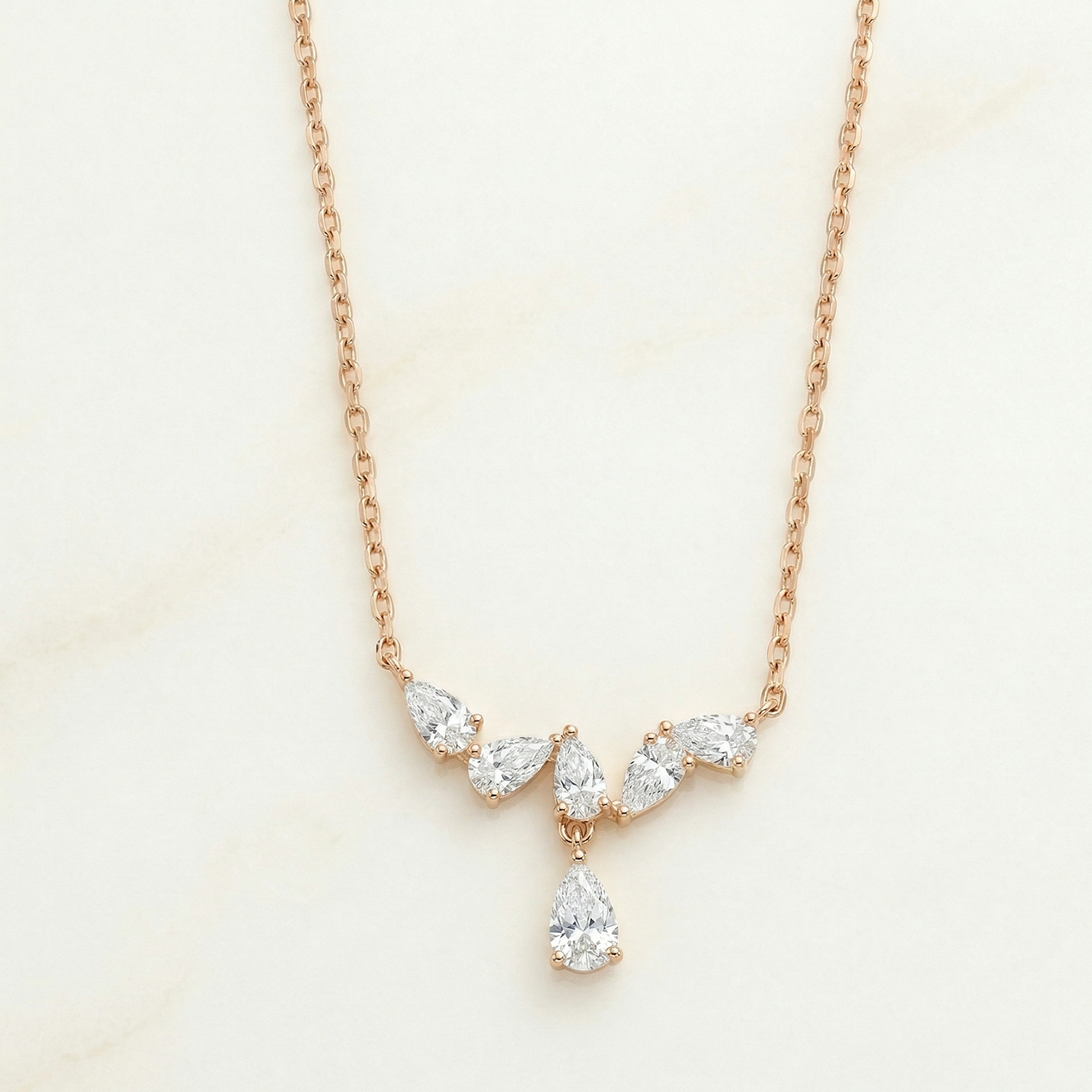 Rose Gold Circle Charm Necklace