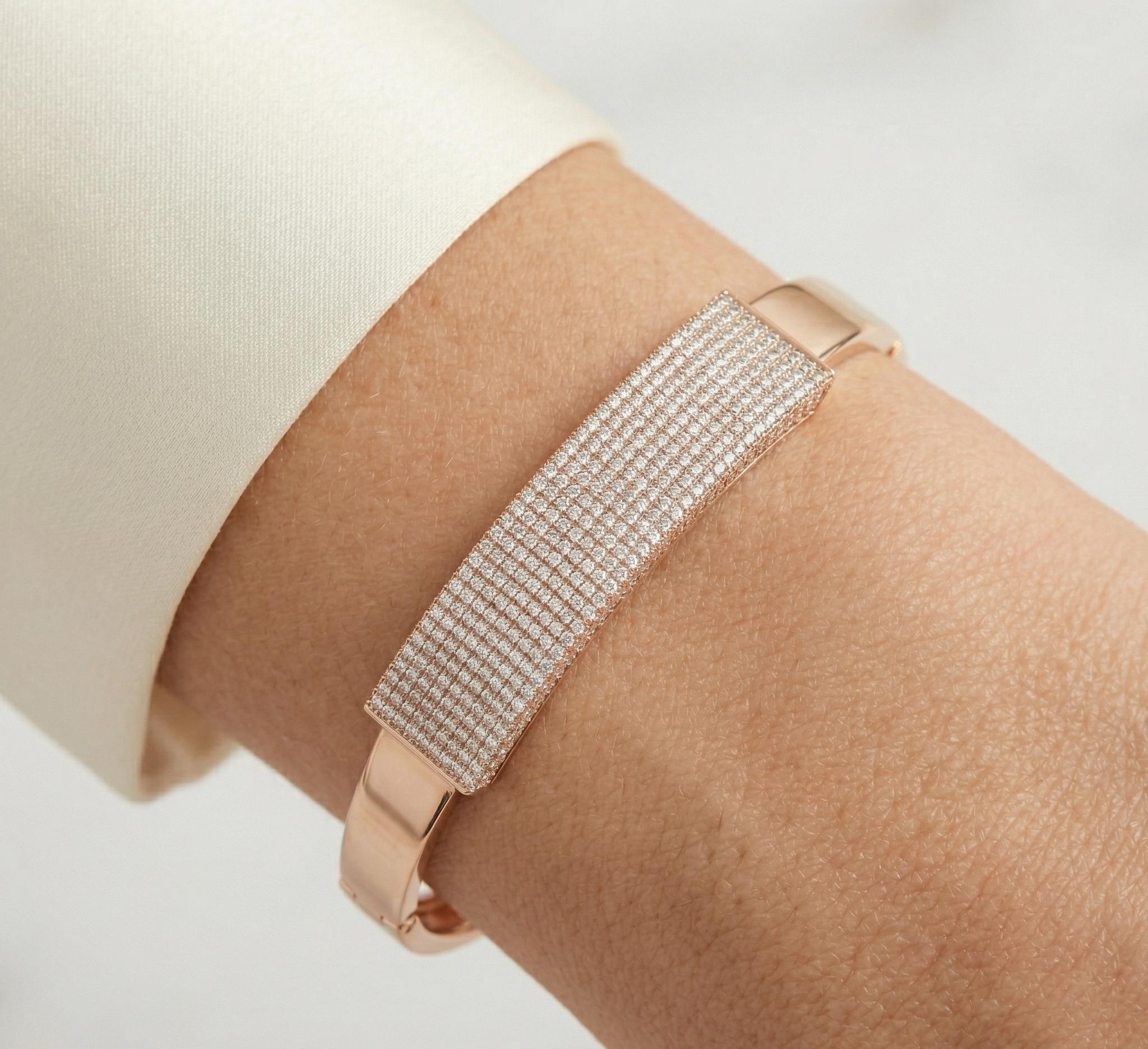 Rose Gold Premium Zircon Men’s Bracelet