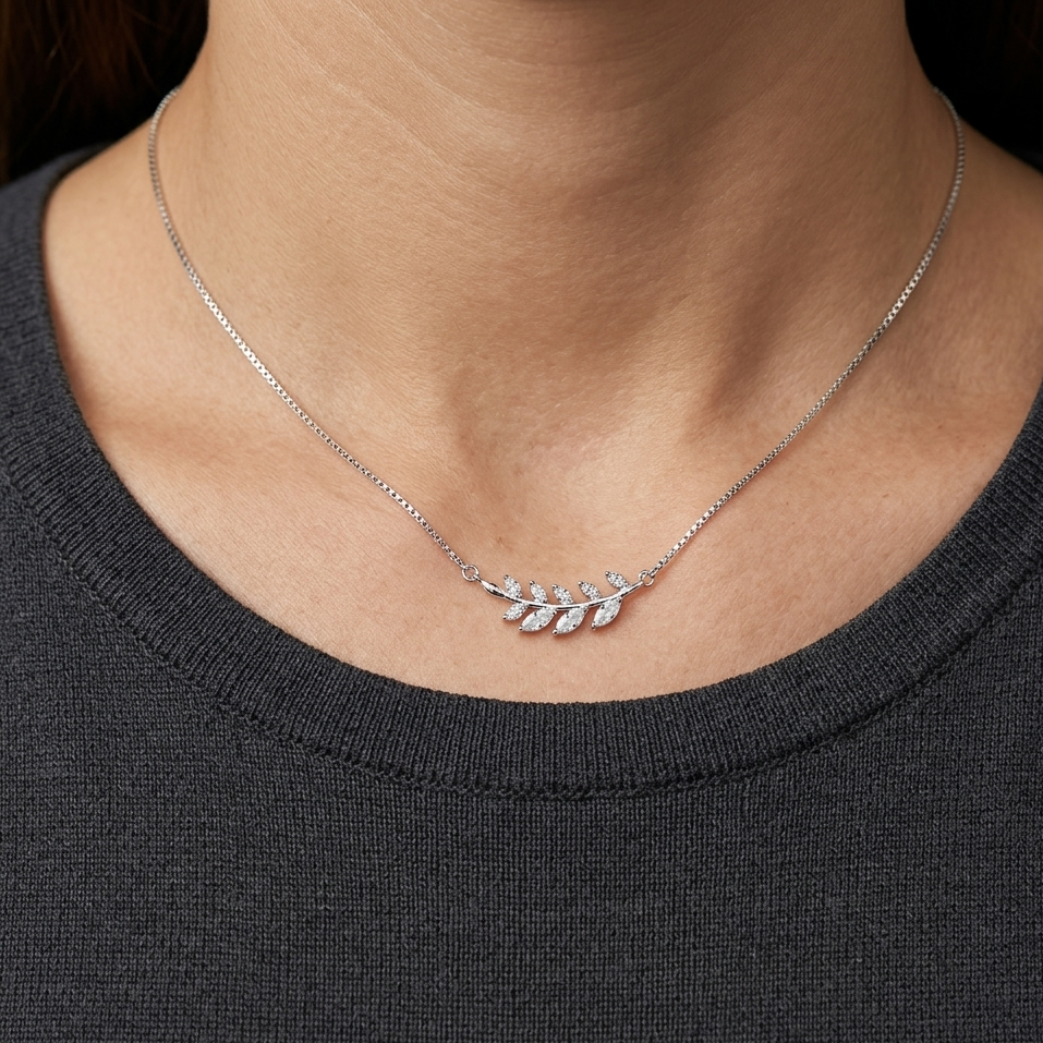 Silver Leaf Necklace