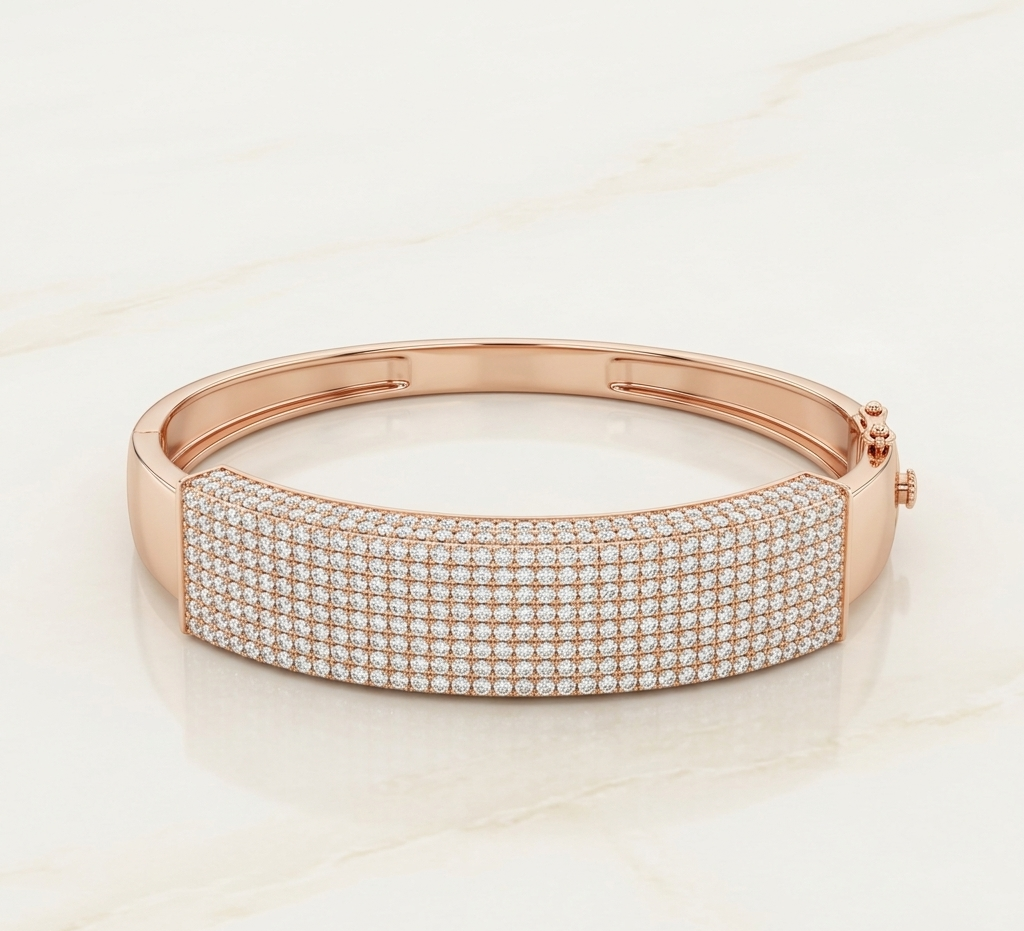 Rose Gold Premium Zircon Men’s Bracelet