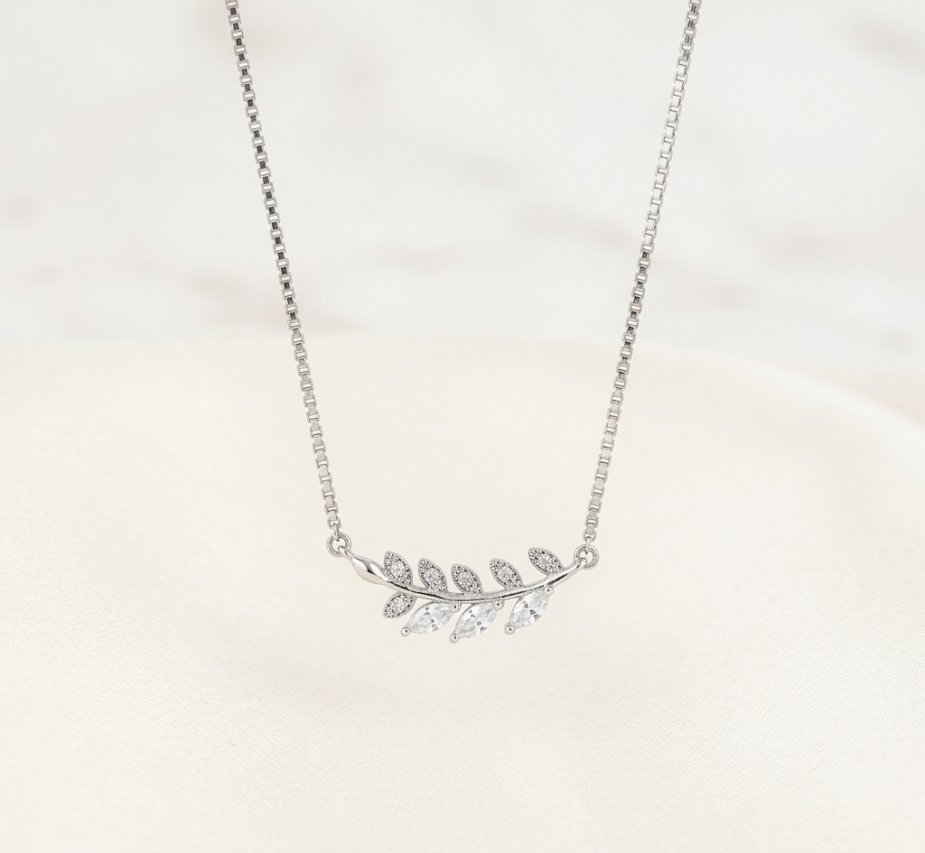 Silver Leaf Necklace