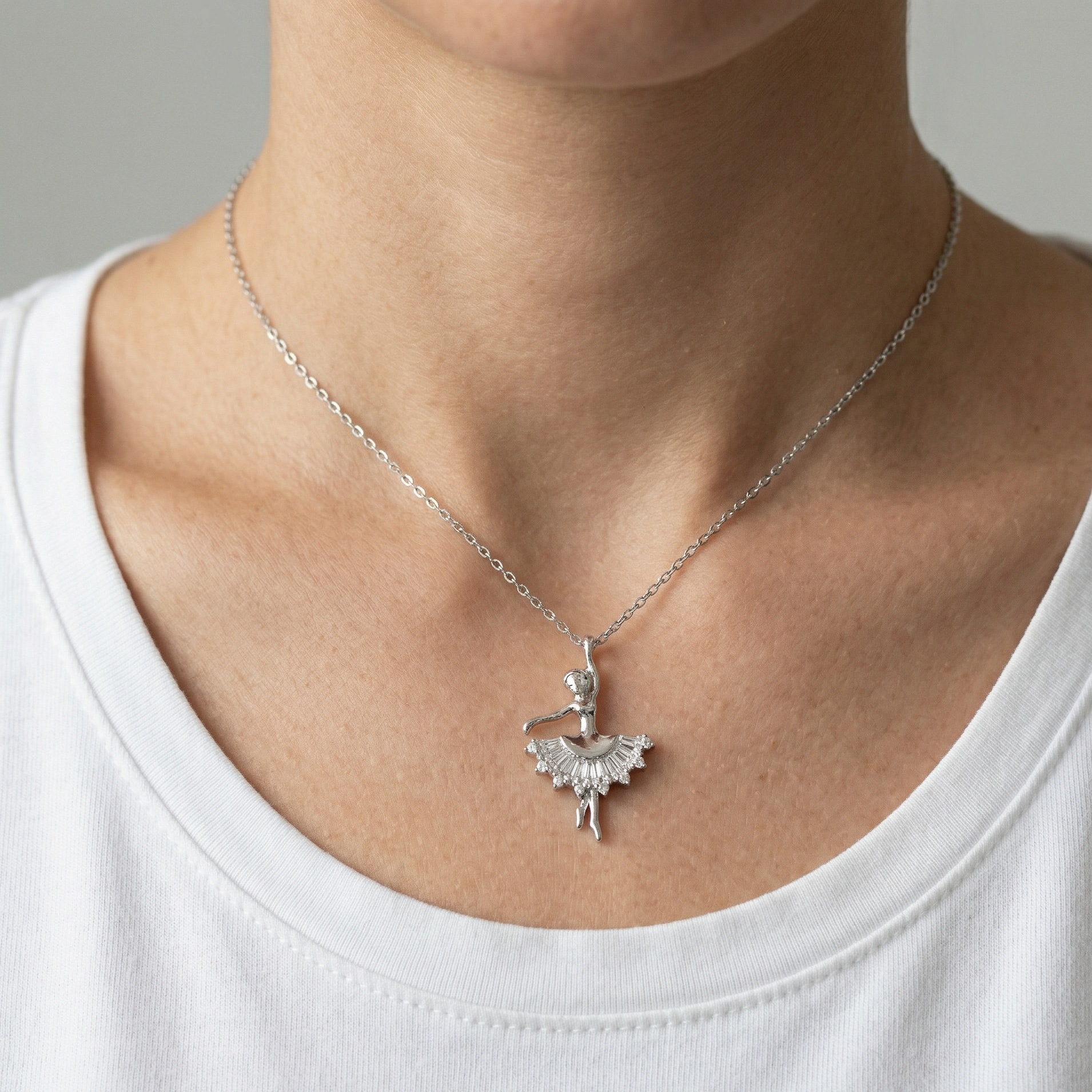 Ballerina Diamond Pendant Necklace